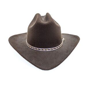 Western Express Brown Cowboy Hat Size 6 7/8 Wool Unisex